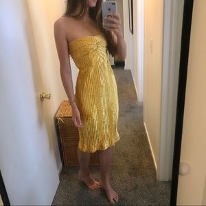 Alyona Midi Dress in Saffron Yellow By NBD
